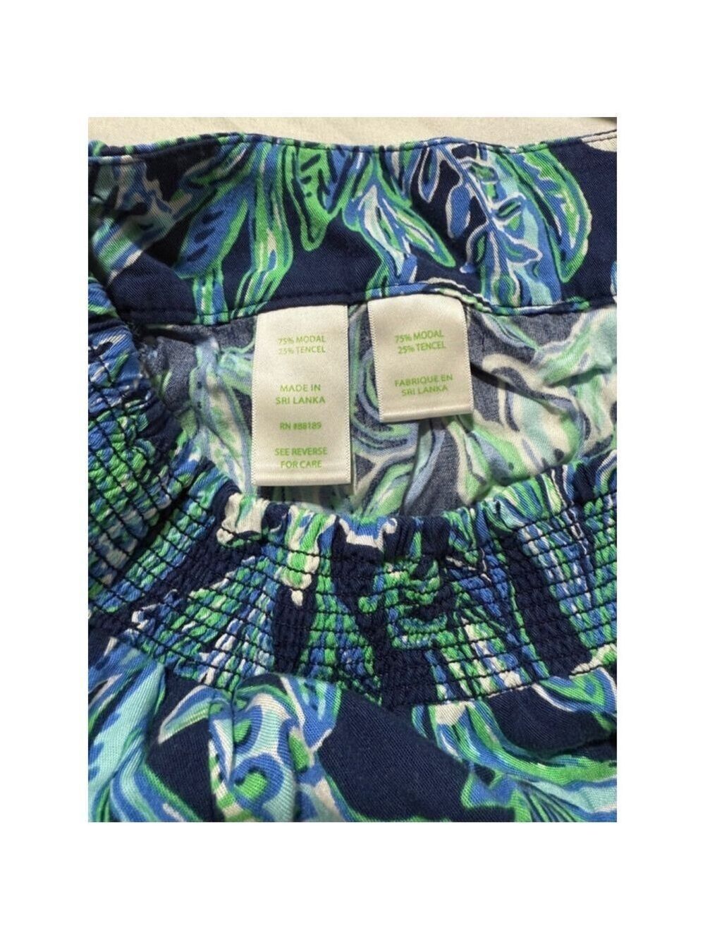 Girls Lilly Pulitzer Shorts XXS Blue Green Floral - Picture 4 of 4